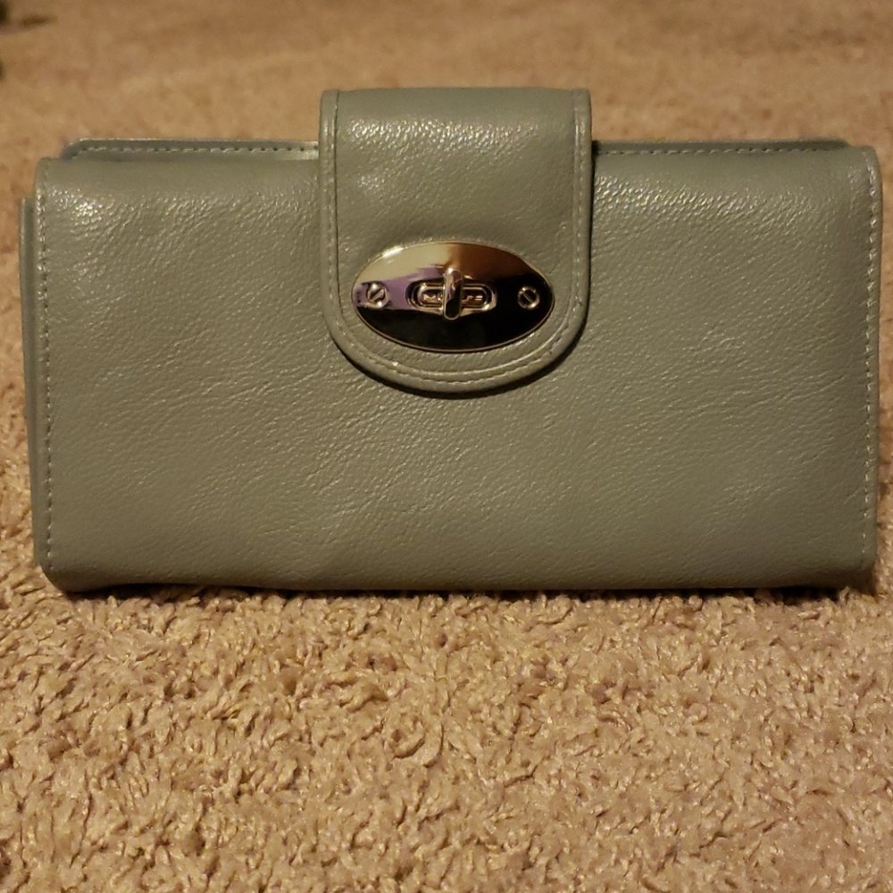 Buxton Large wallet with pockets grey